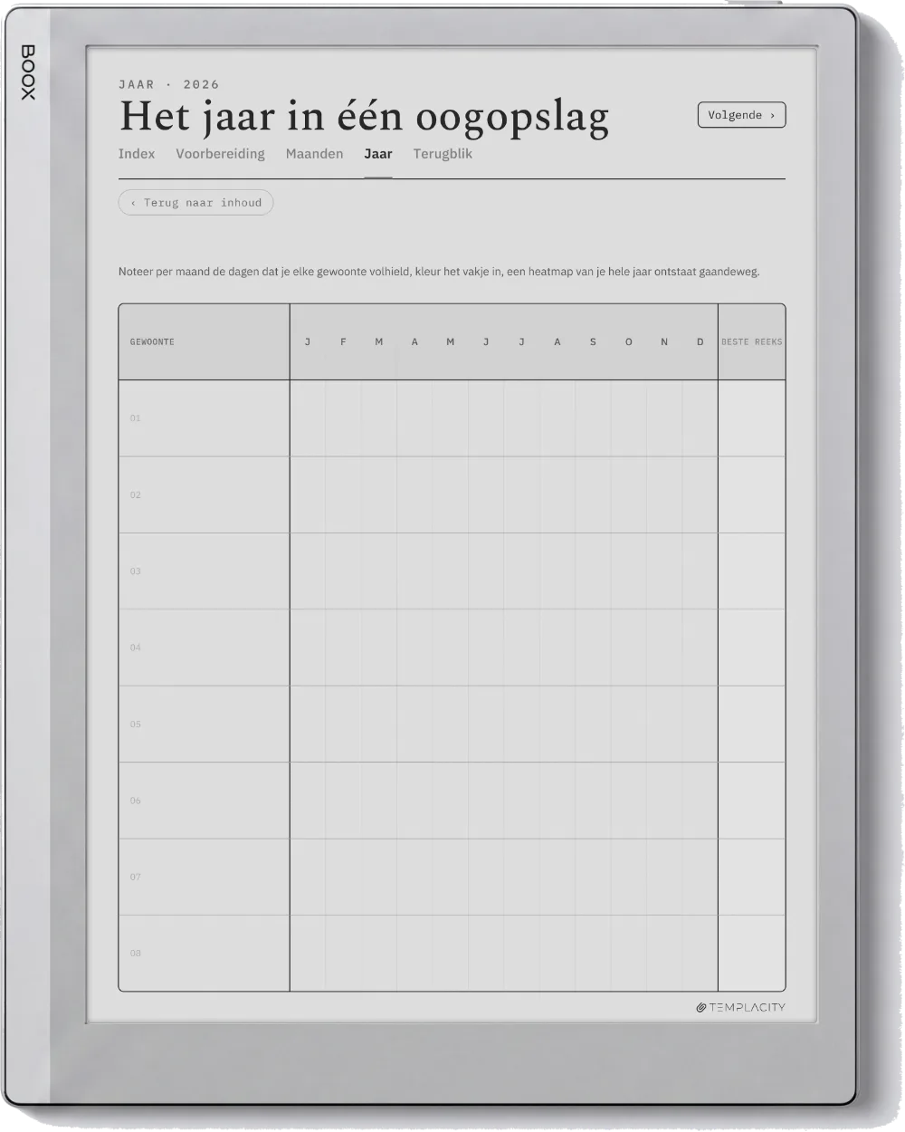 The Planner · Habit Tracker Boox Go 10.3 pagina 3