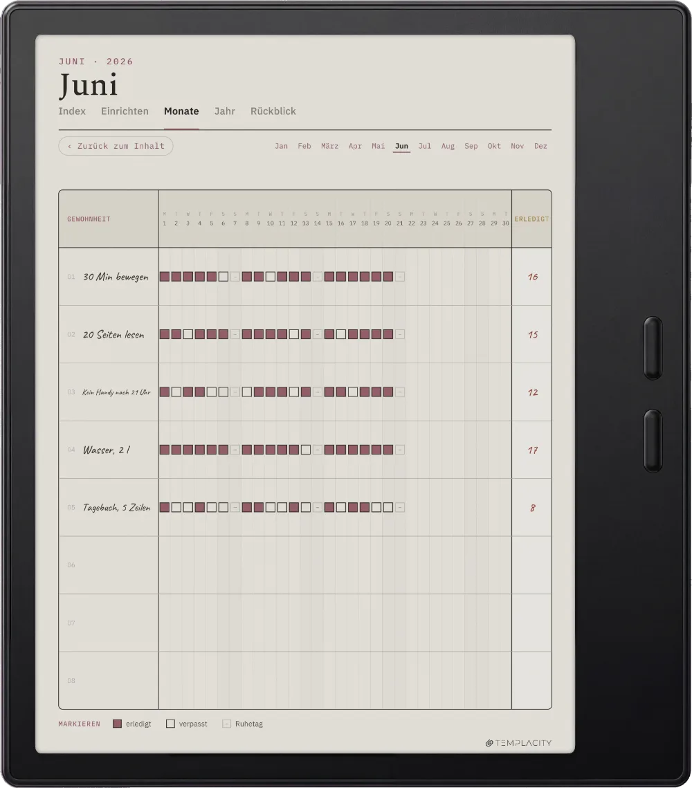 The Planner auf dem Boox Go Color 7 (Gen II)