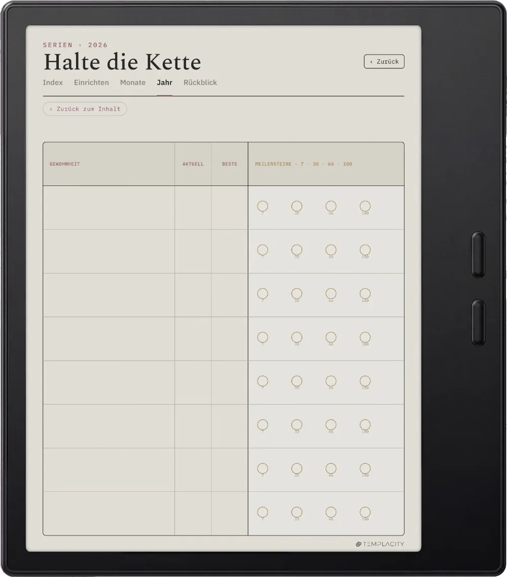 The Planner · Habit Tracker Boox Go Color 7 (Gen II) Seite 2