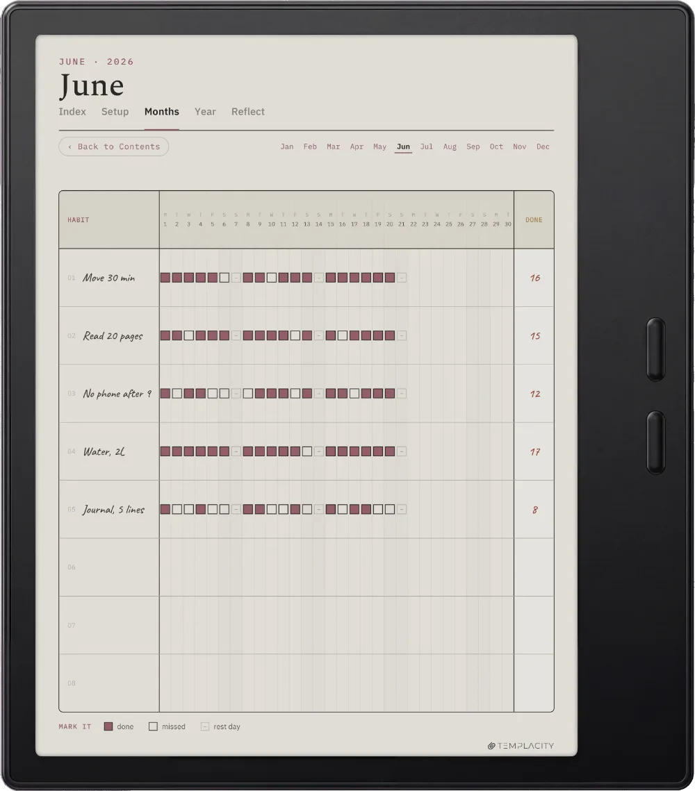 The Planner on the Boox Go Color 7 (Gen II)