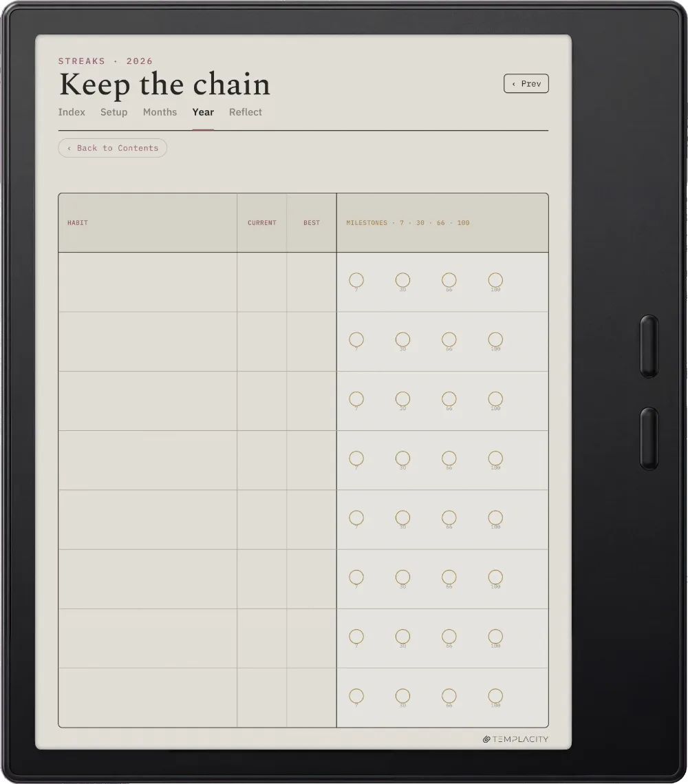 The Planner · Habit Tracker Boox Go Color 7 (Gen II) page 2