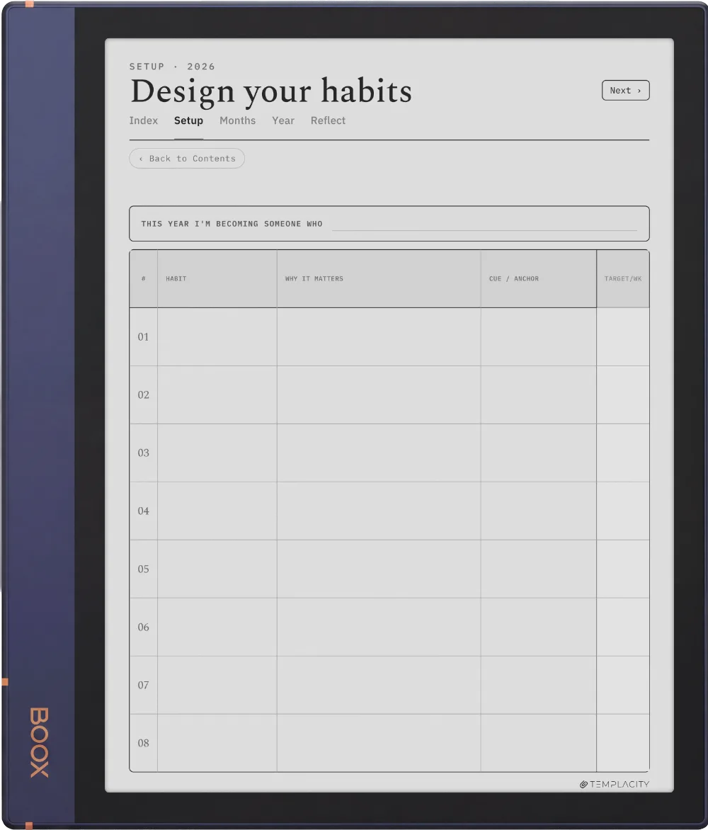 The Planner · Habit Tracker Boox Note Air2 page 4