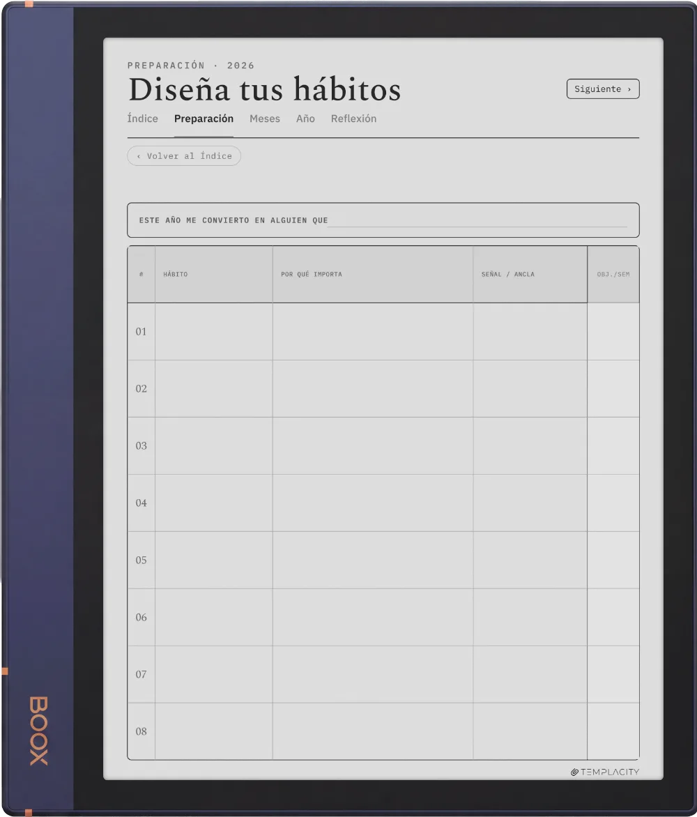 The Planner · Seguimiento de hábitos Boox Note Air2 página 4
