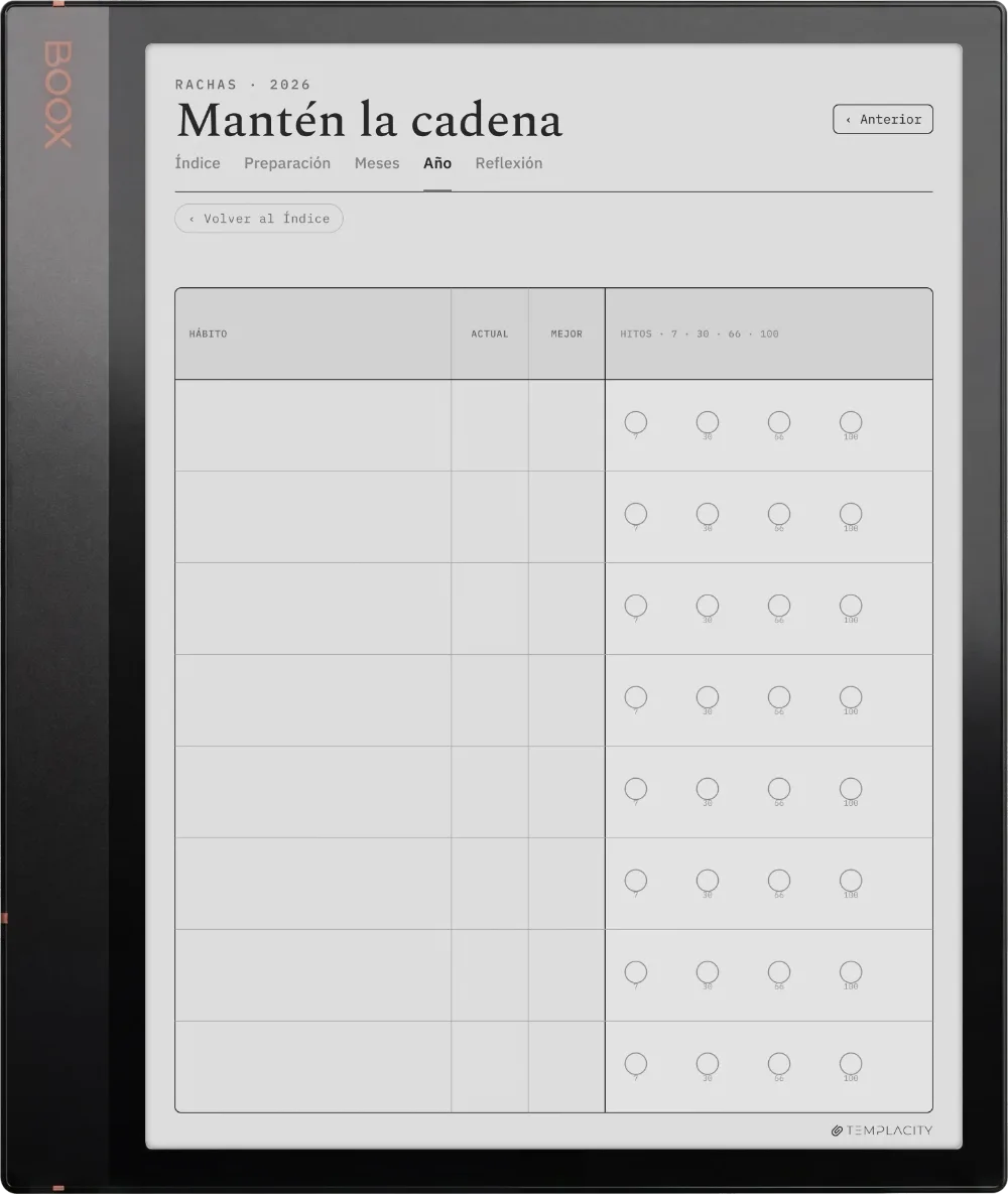 The Planner · Seguimiento de hábitos Boox Note Air 3 página 2