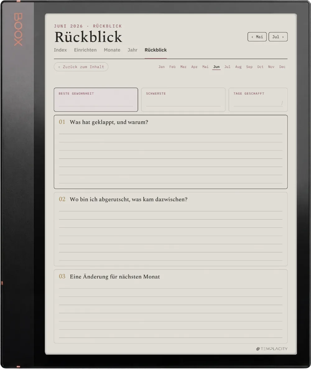 The Planner · Habit Tracker Boox Note Air3 C Seite 5