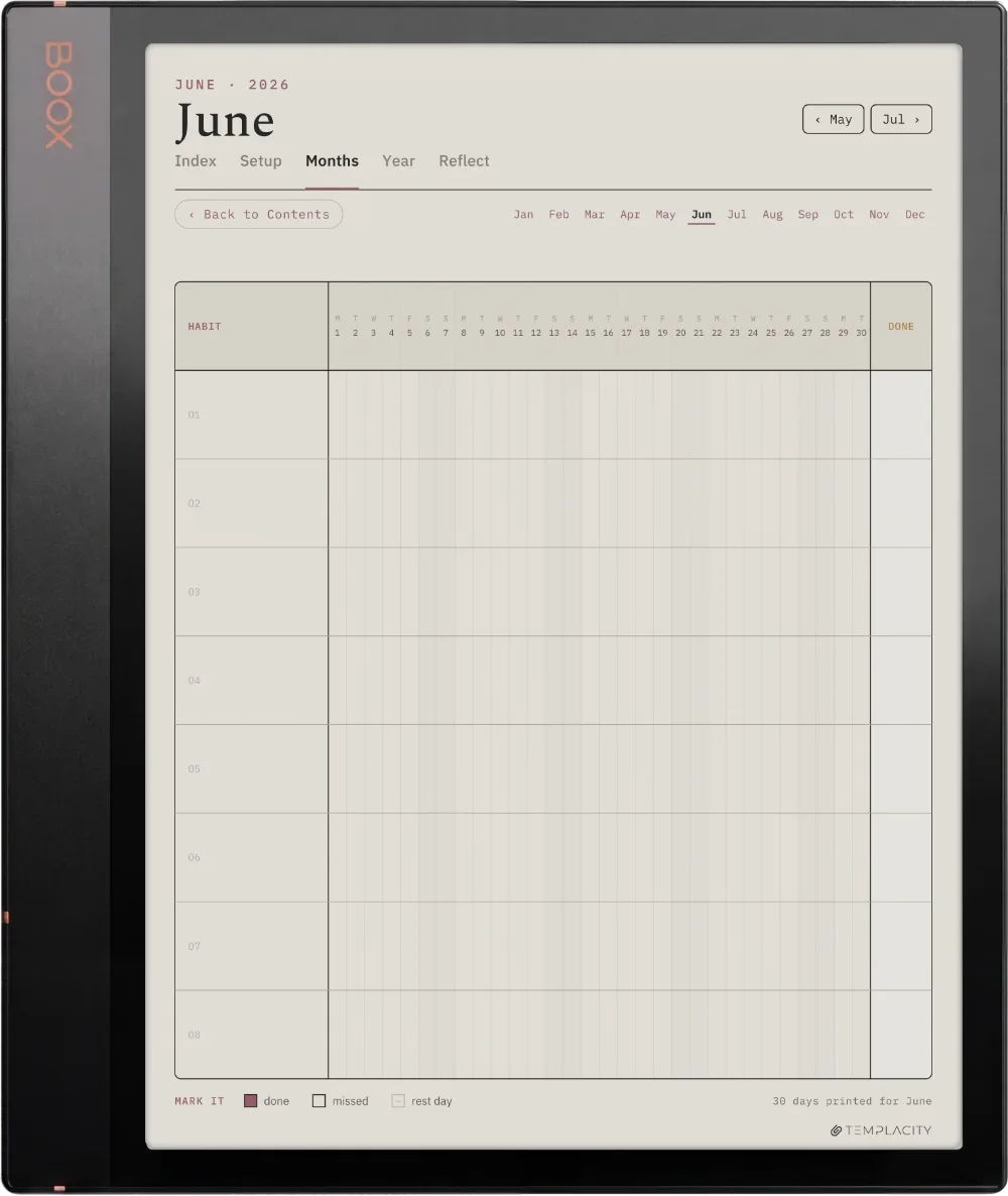 The Planner · Habit Tracker Boox Note Air3 C page 1