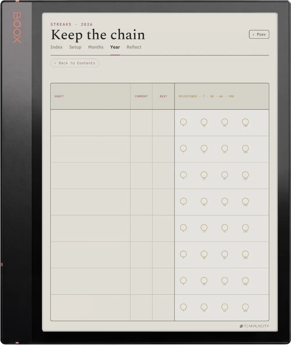 The Planner · Habit Tracker Boox Note Air3 C page 2
