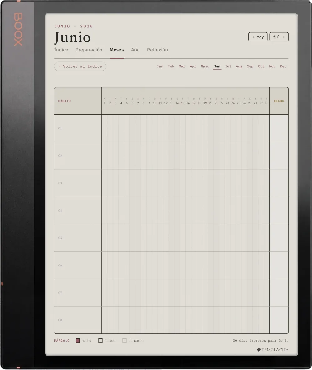 The Planner El mes