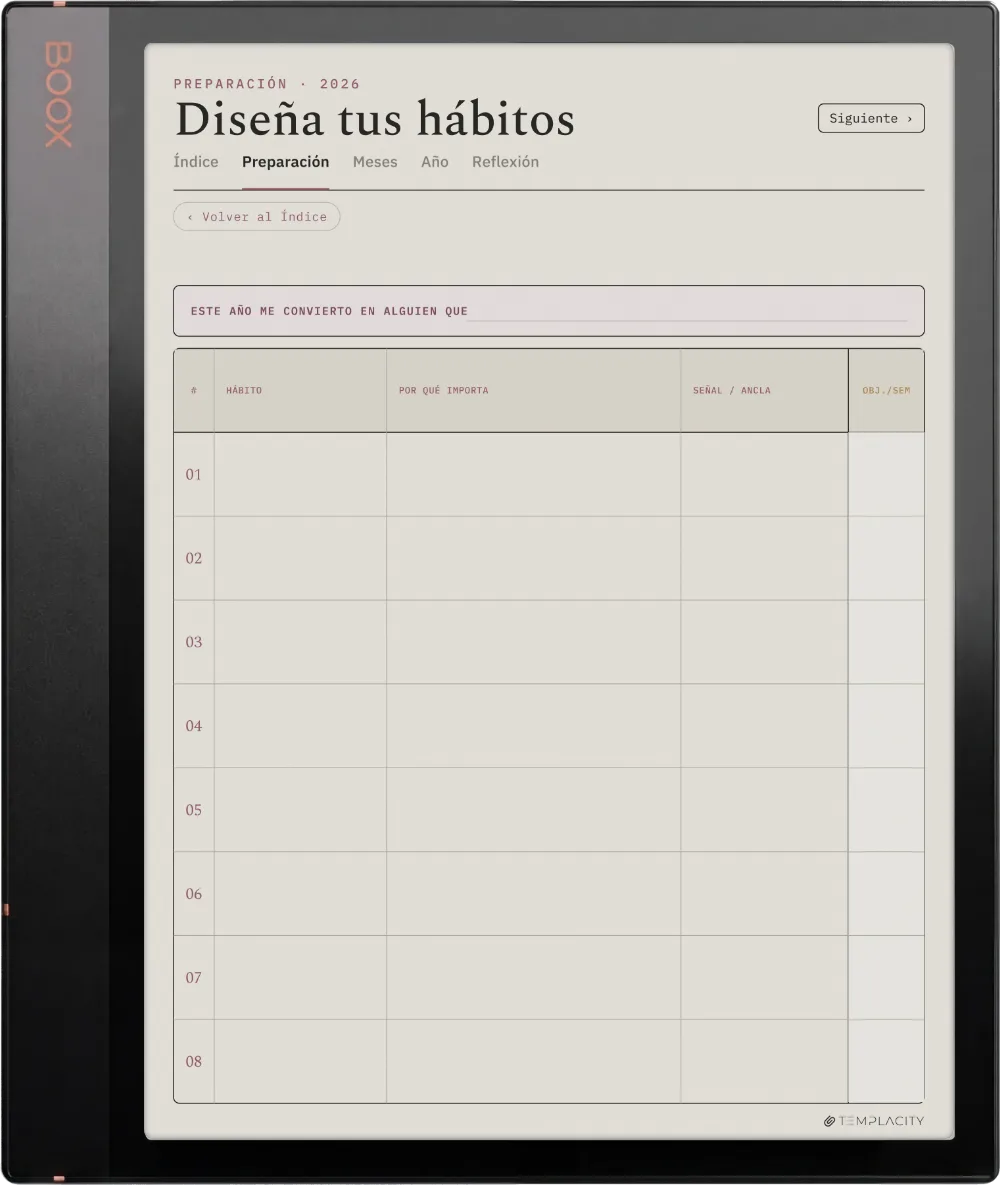 The Planner · Seguimiento de hábitos Boox Note Air3 C página 4