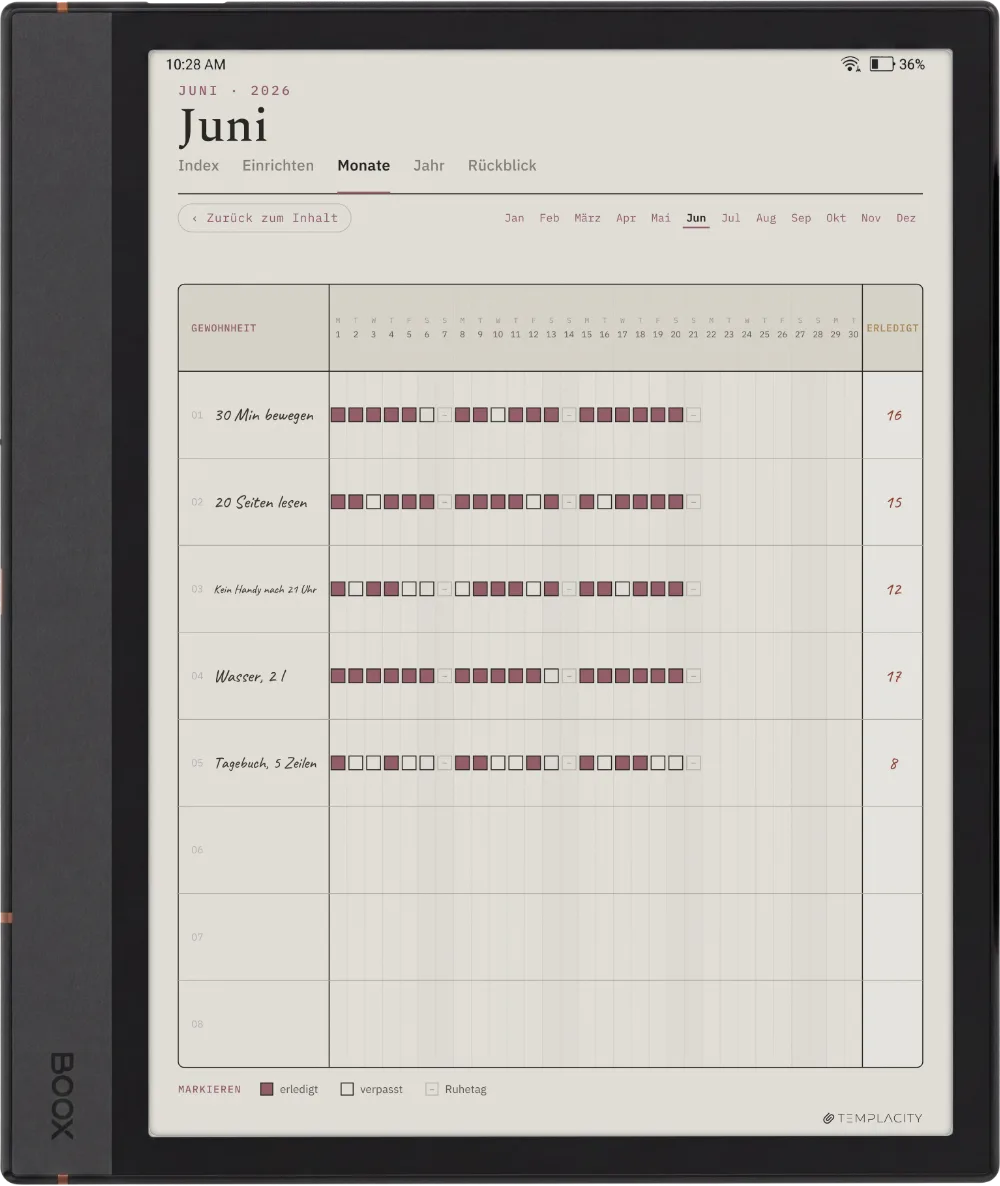 The Planner auf dem Boox Note Air4 C
