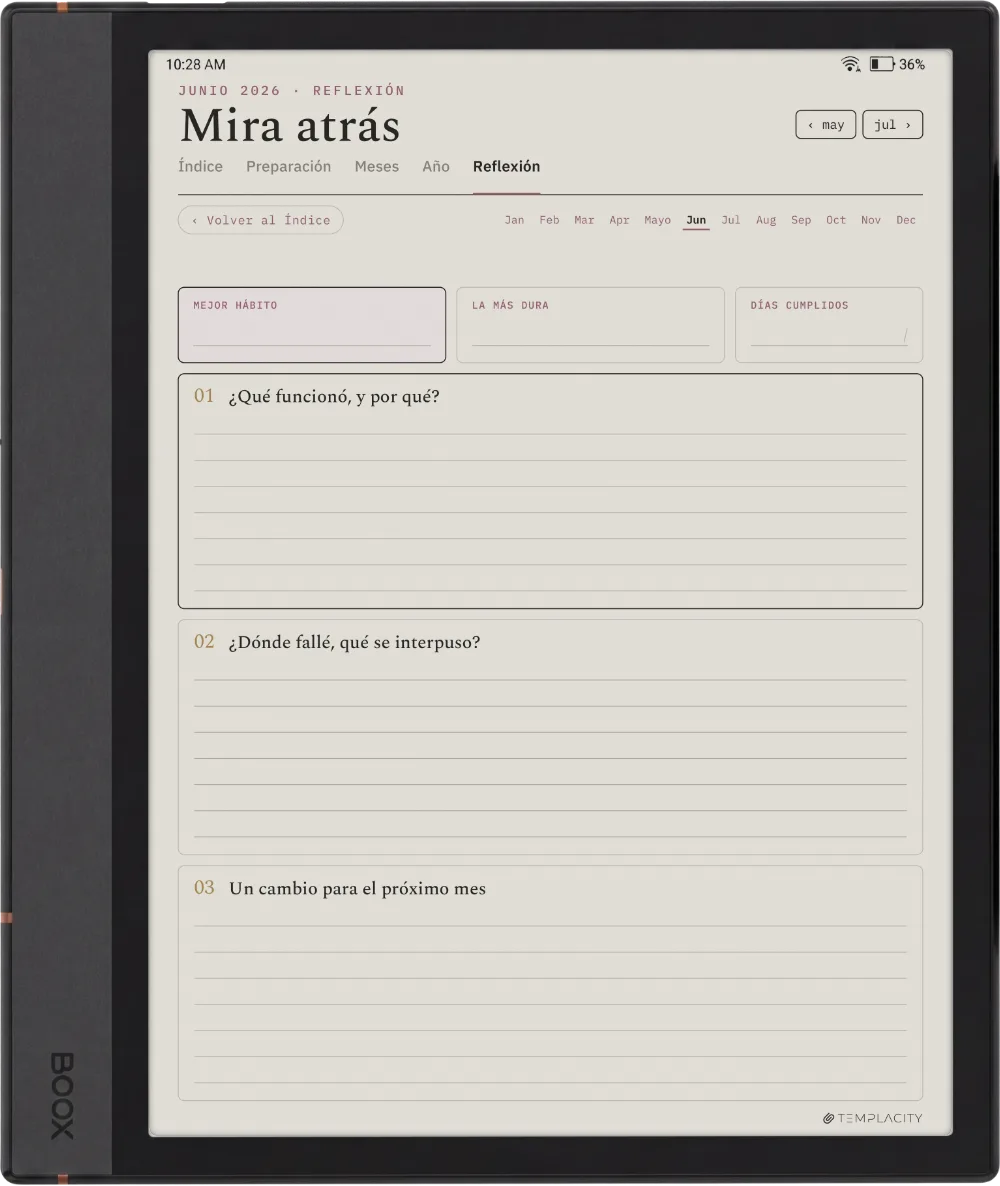 The Planner · Seguimiento de hábitos Boox Note Air4 C página 5