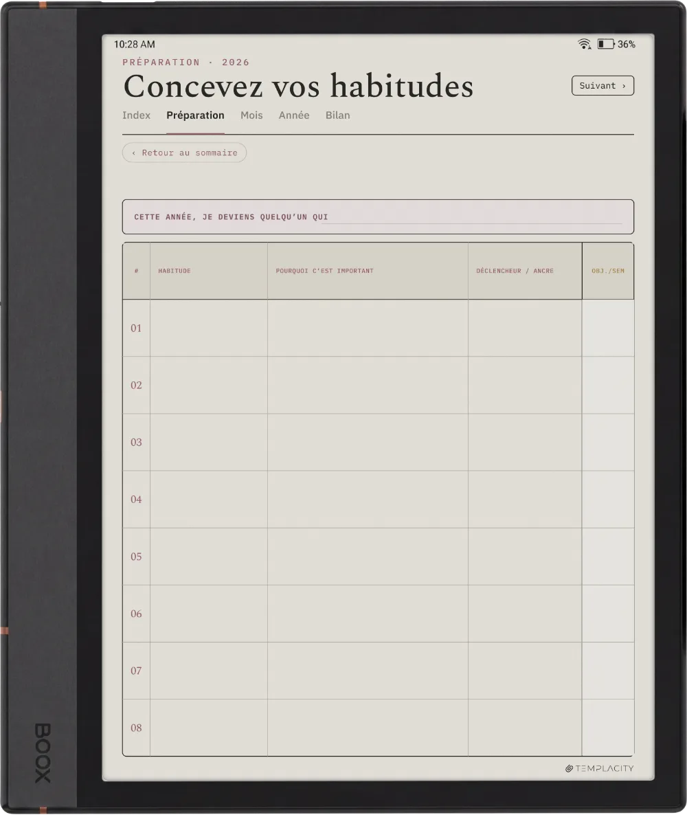 The Planner · Habit Tracker Boox Note Air4 C page 4