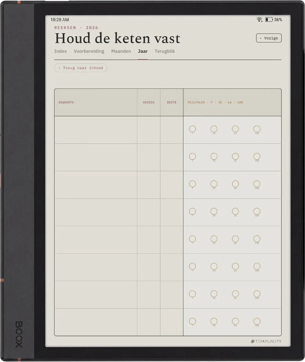 The Planner · Habit Tracker Boox Note Air4 C pagina 2
