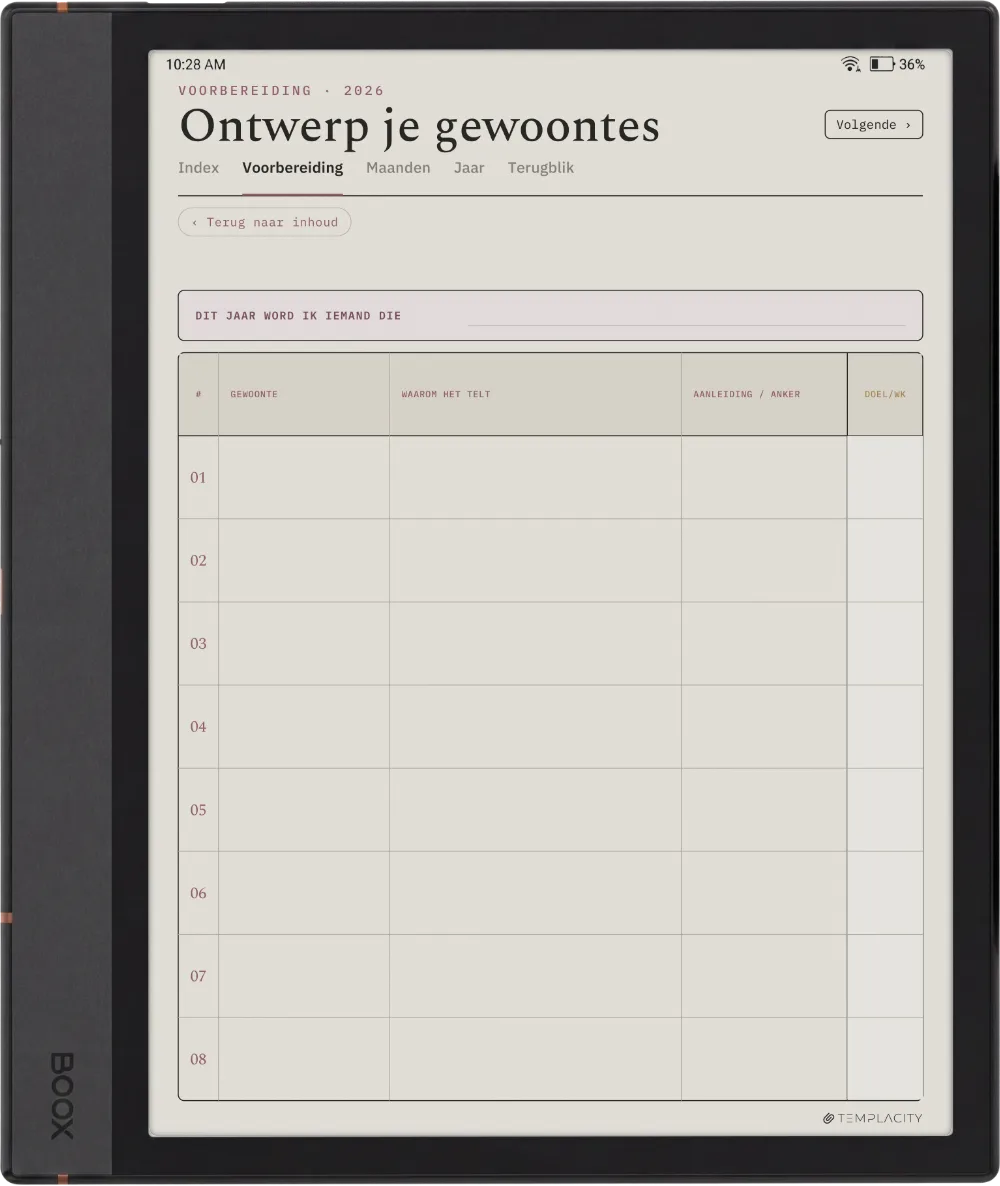 The Planner · Habit Tracker Boox Note Air4 C pagina 4