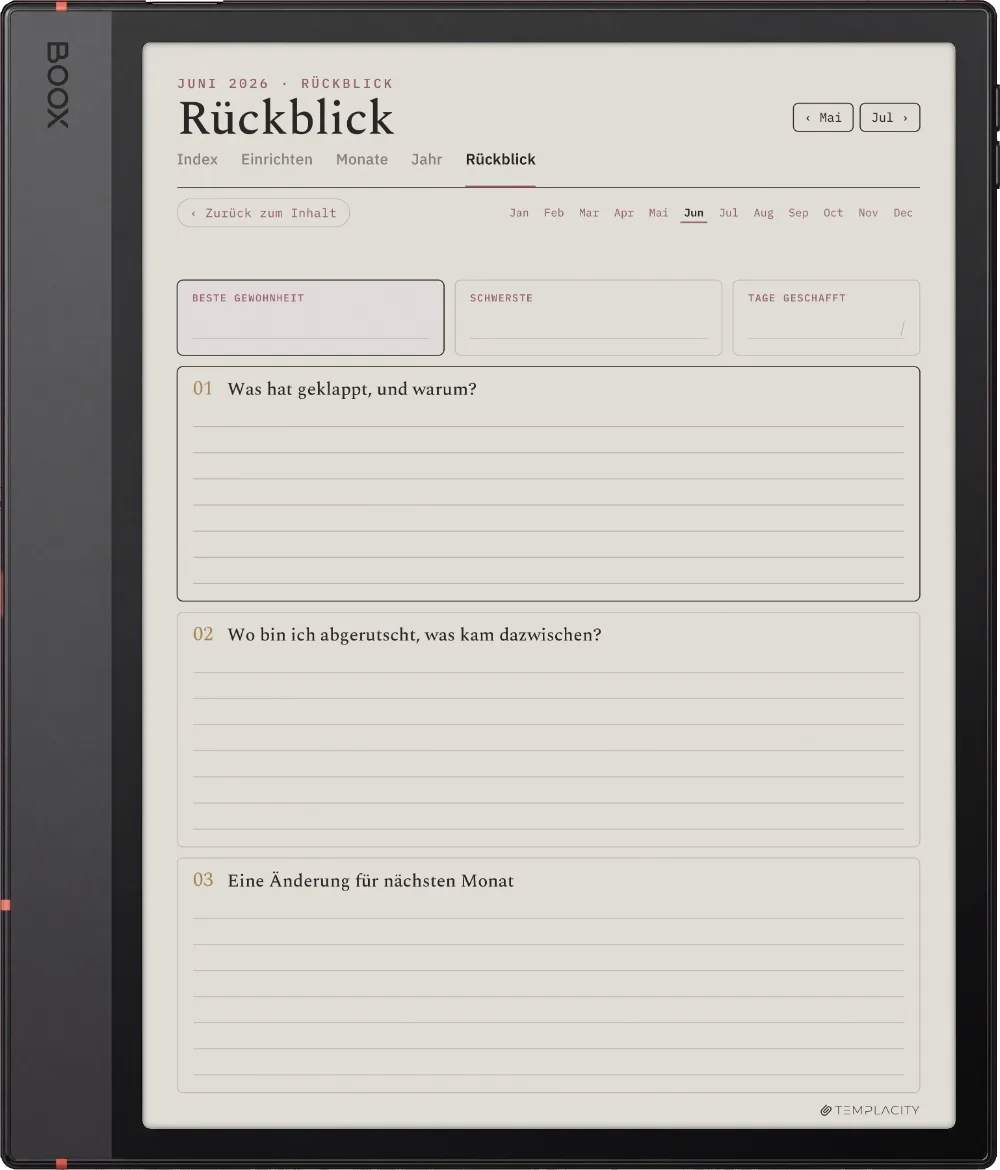 The Planner · Habit Tracker Boox Note Air5 C Seite 5