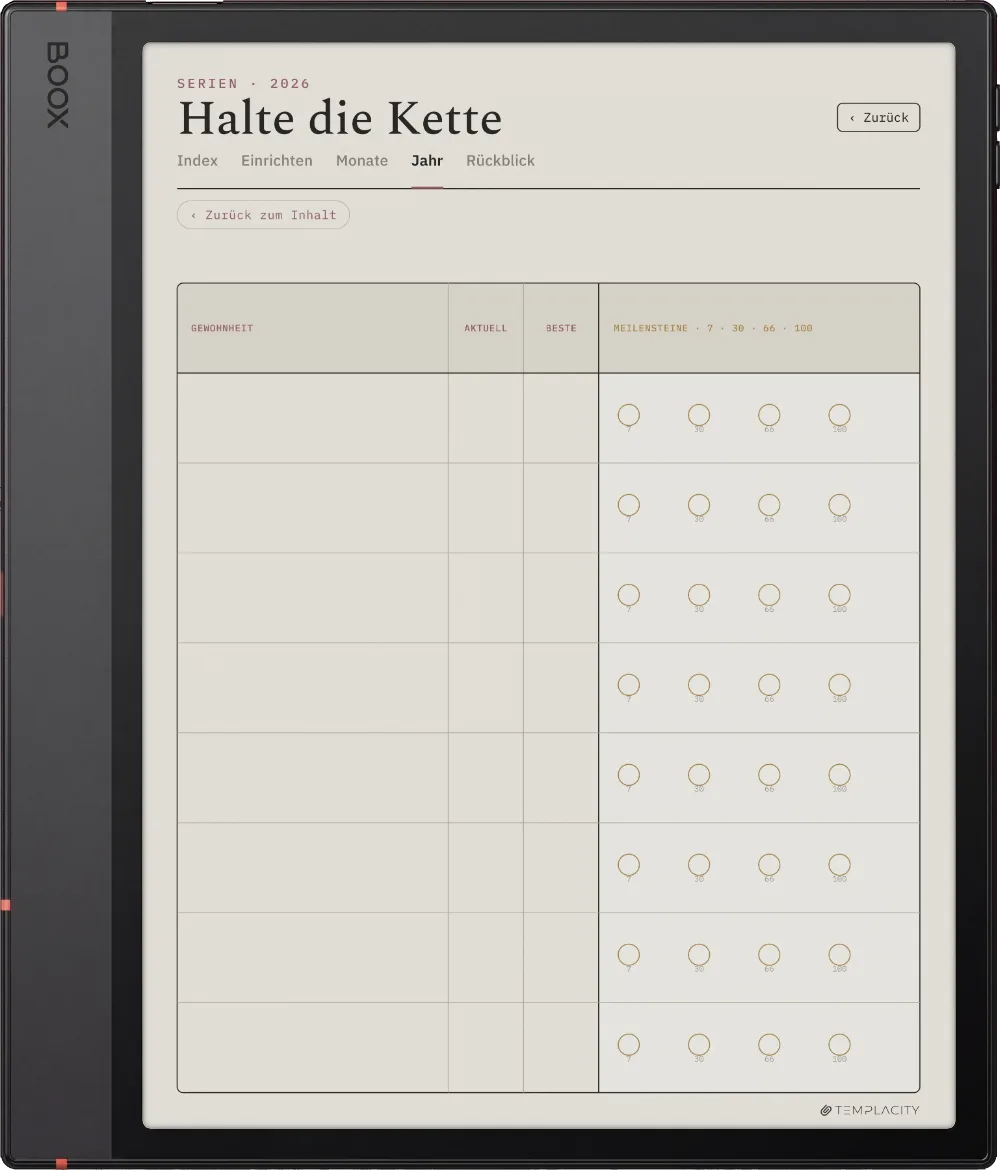 The Planner · Habit Tracker Boox Note Air5 C Seite 2