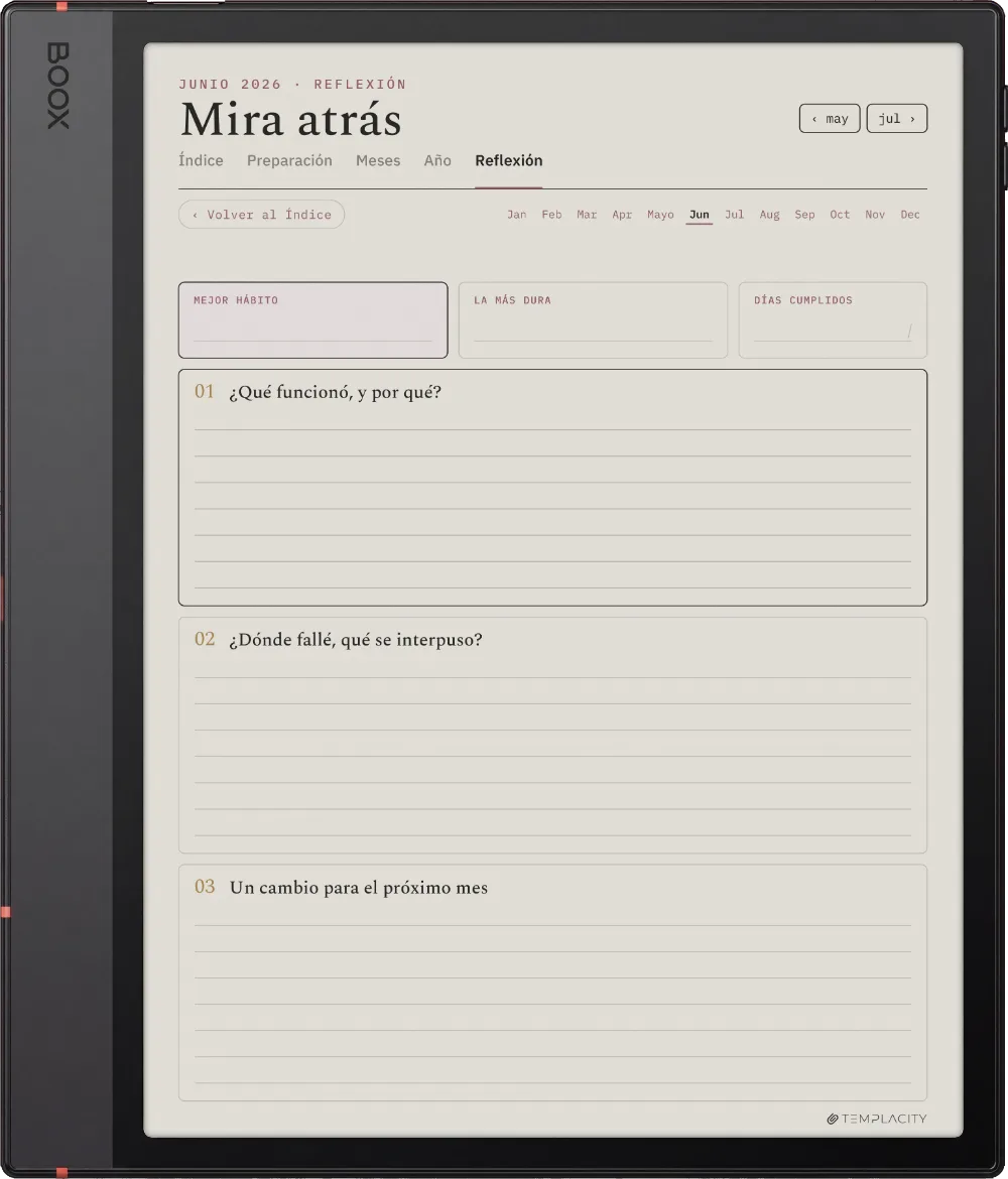 The Planner · Seguimiento de hábitos Boox Note Air5 C página 5