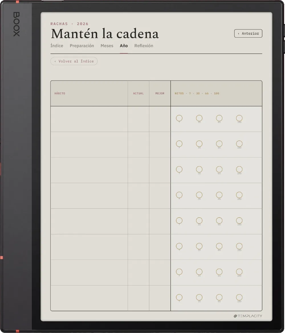 The Planner · Seguimiento de hábitos Boox Note Air5 C página 2
