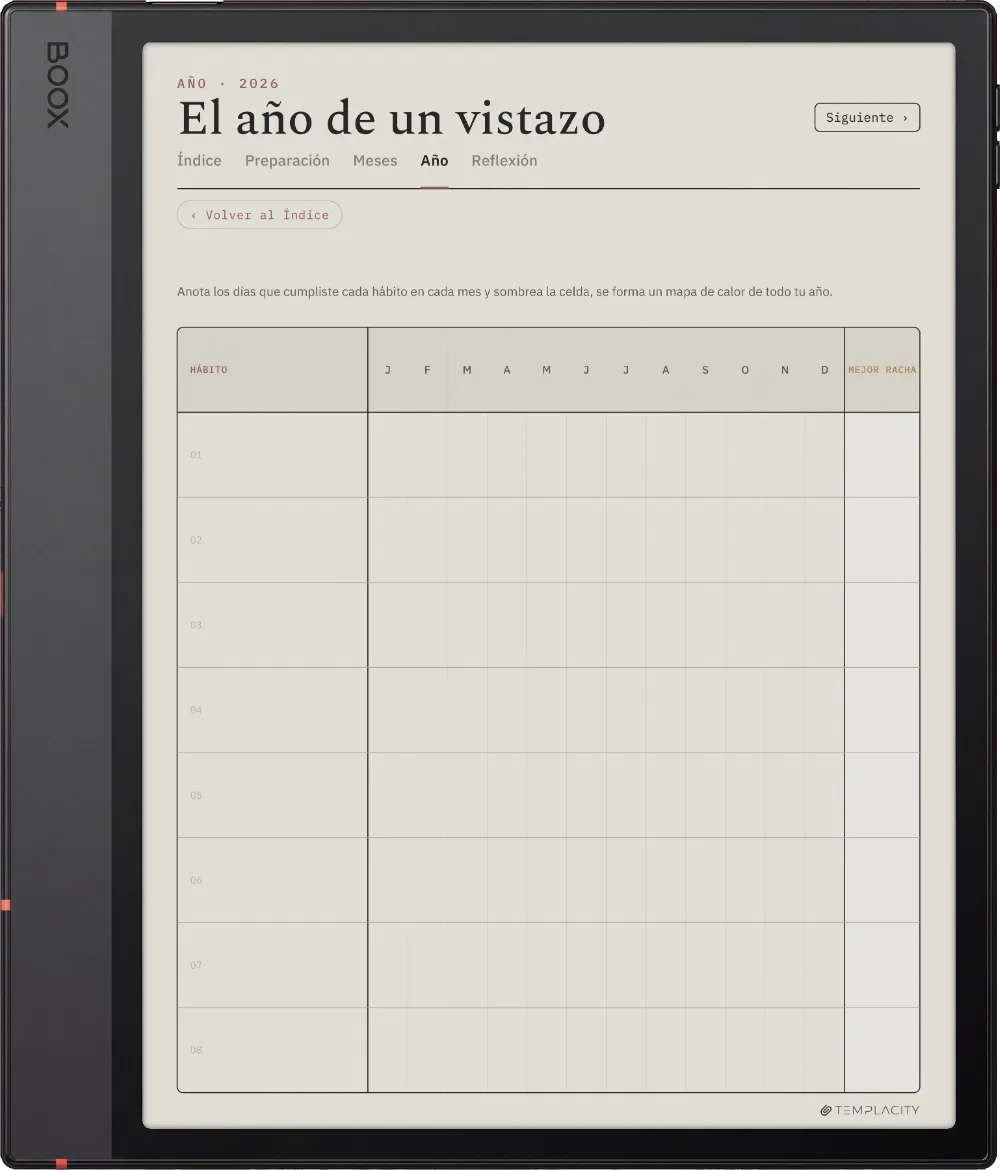The Planner · Seguimiento de hábitos Boox Note Air5 C página 3