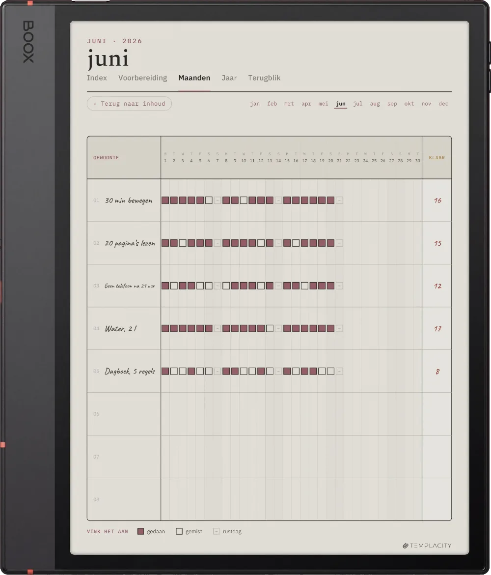 The Planner op de Boox Note Air5 C