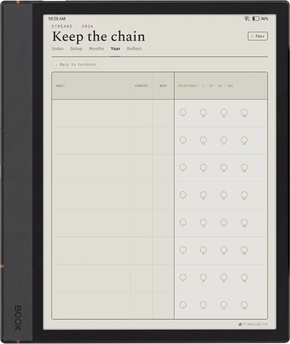 The Planner · Habit Tracker Boox Note Max page 2