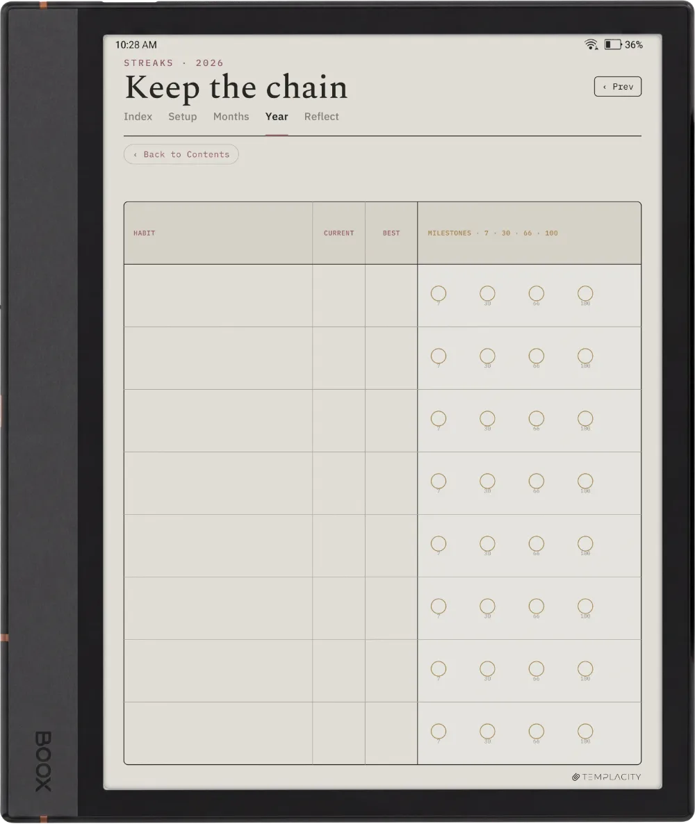 The Planner · Habit Tracker Boox Note Max page 2