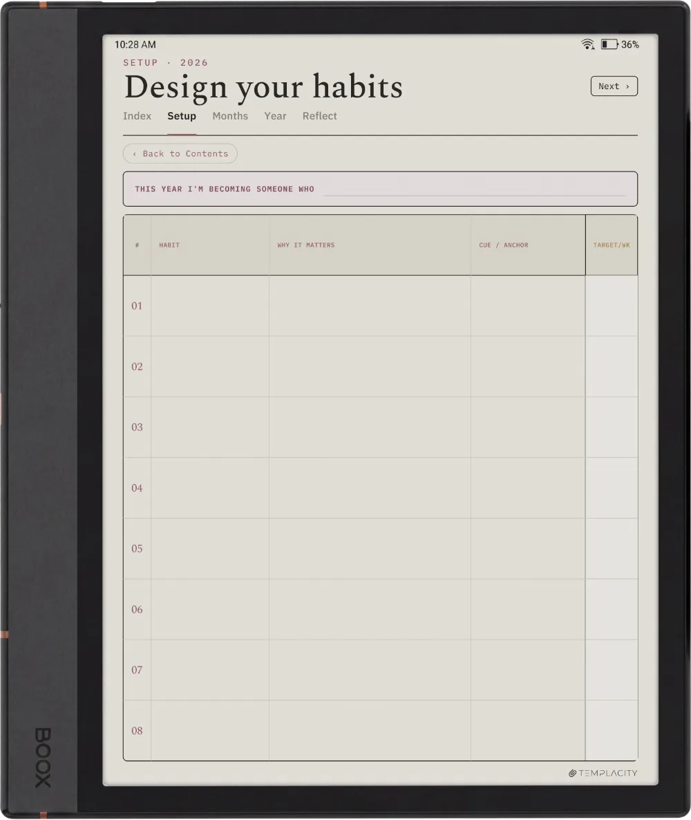 The Planner · Habit Tracker Boox Note Max page 4