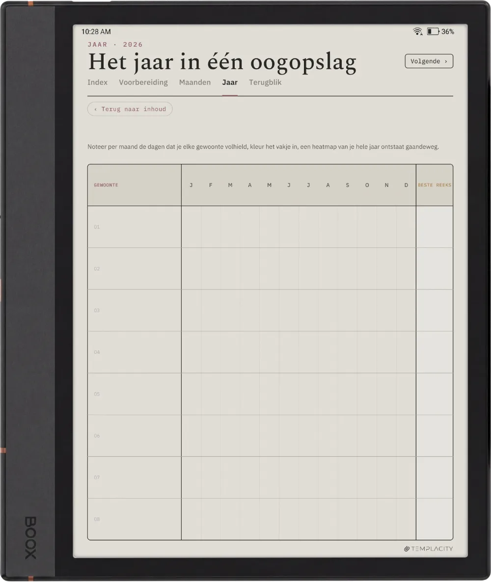 The Planner · Habit Tracker Boox Note Max pagina 3