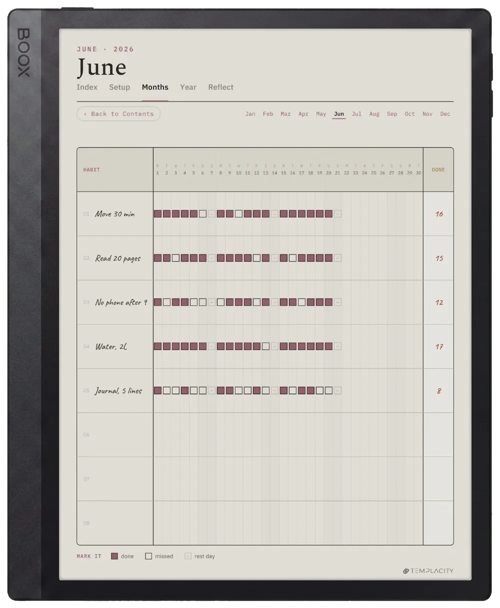The Planner on the Boox Tab Ultra C Pro