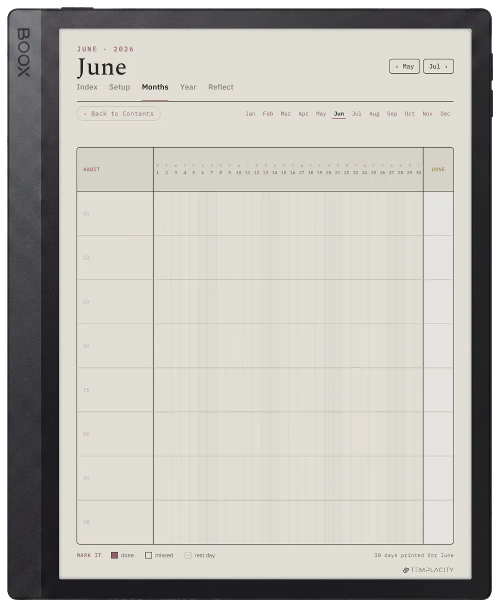 The Planner · Habit Tracker Boox Tab Ultra C Pro page 1