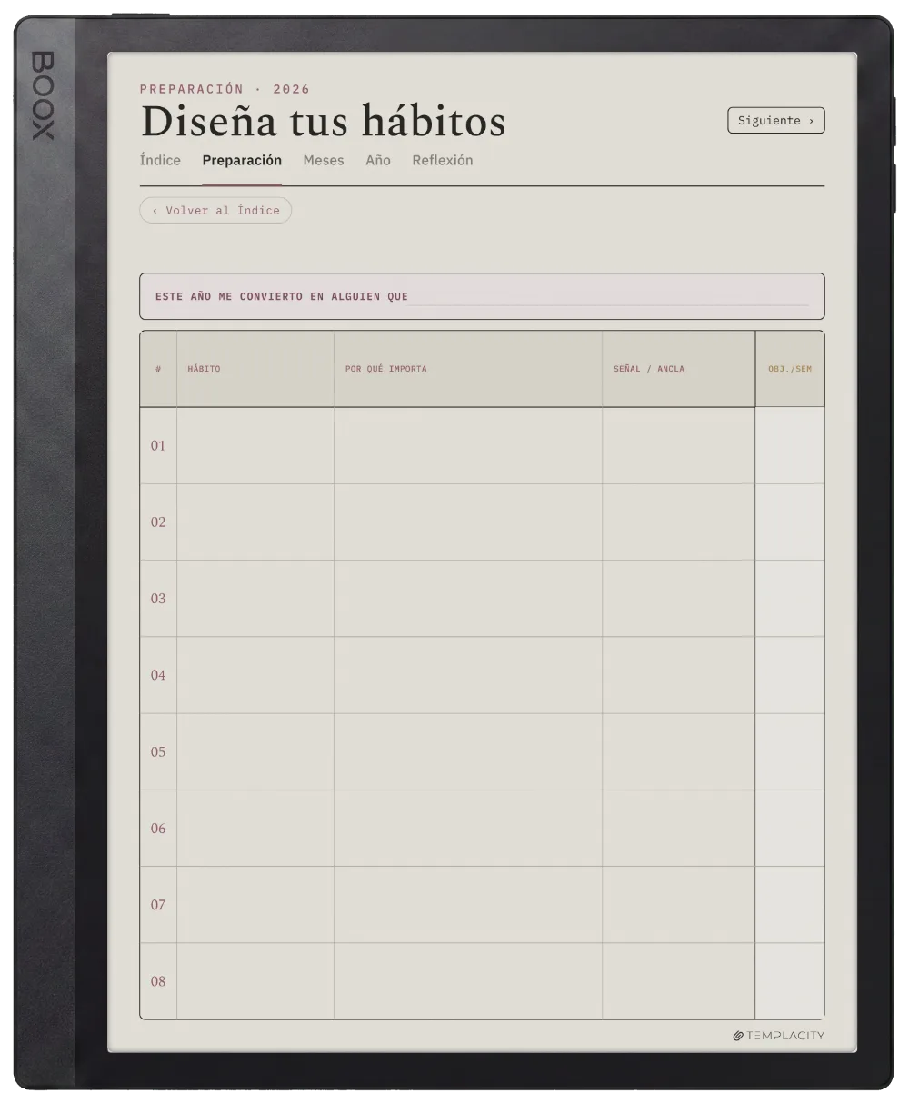 The Planner · Seguimiento de hábitos Boox Tab Ultra C Pro página 4