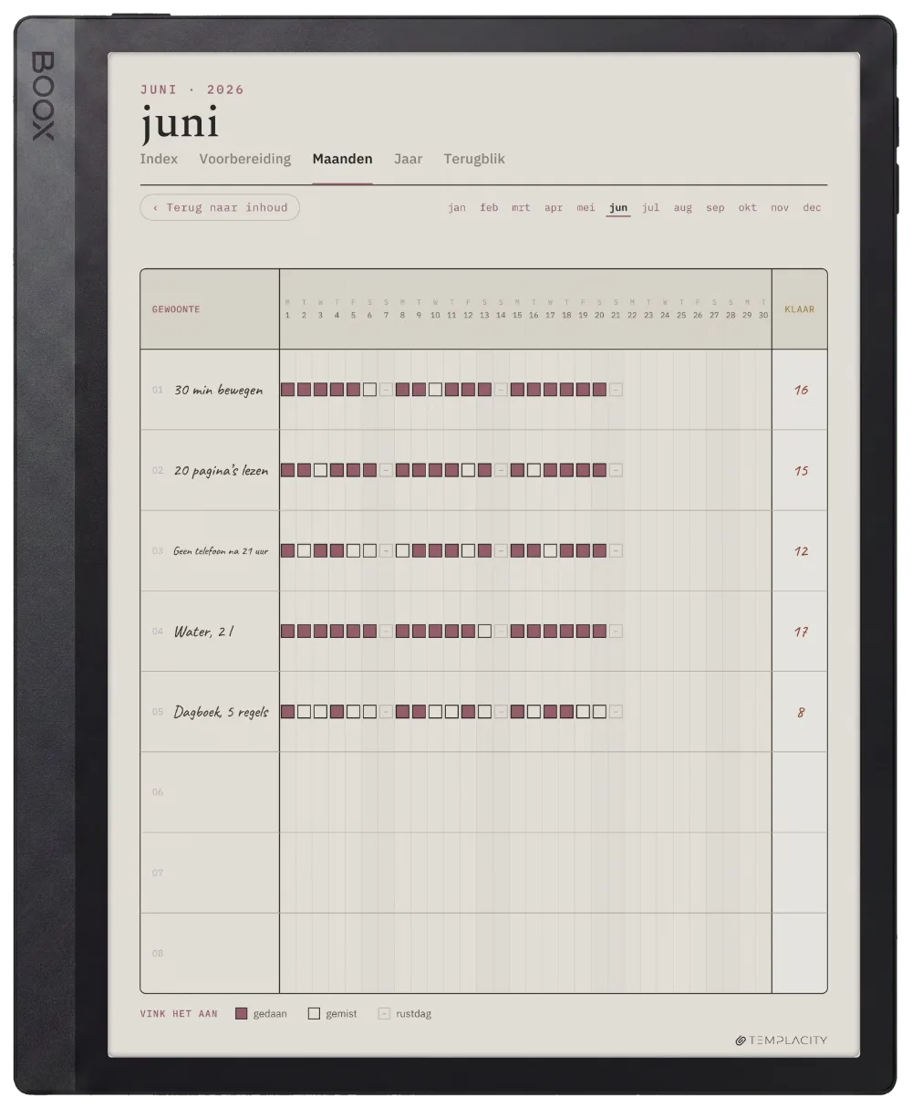 The Planner op de Boox Tab Ultra C Pro