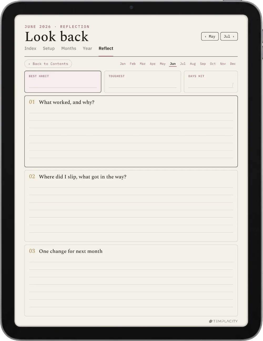 The Planner · Habit Tracker iPad page 5