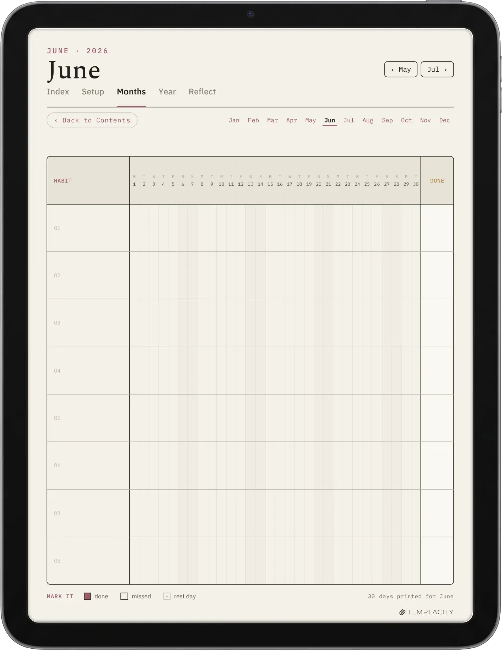 The Planner The Month