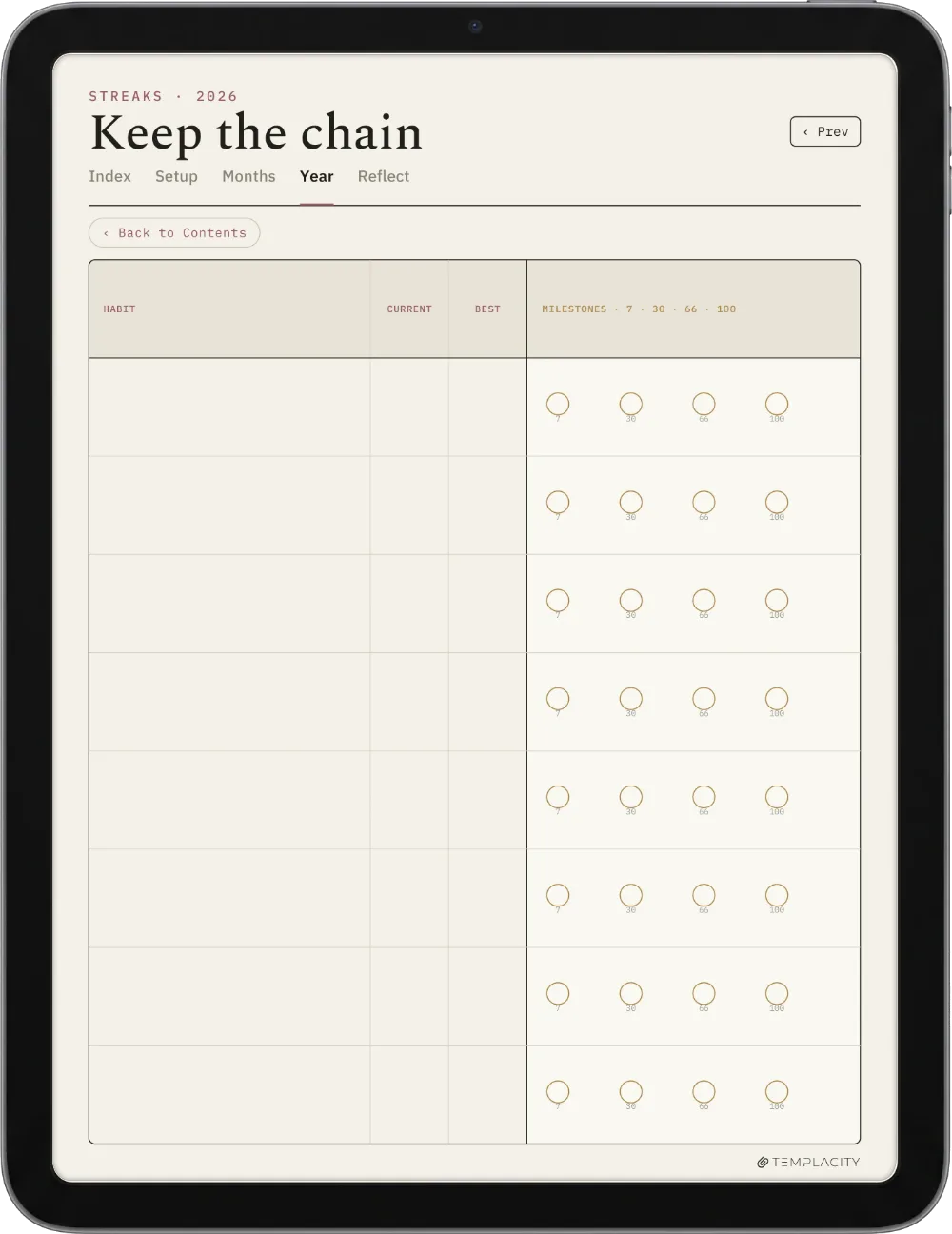 The Planner · Habit Tracker iPad page 2