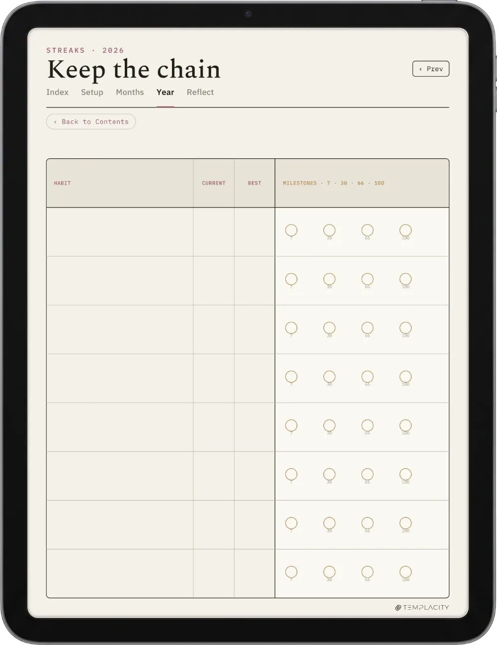 The Planner · Habit Tracker iPad page 2