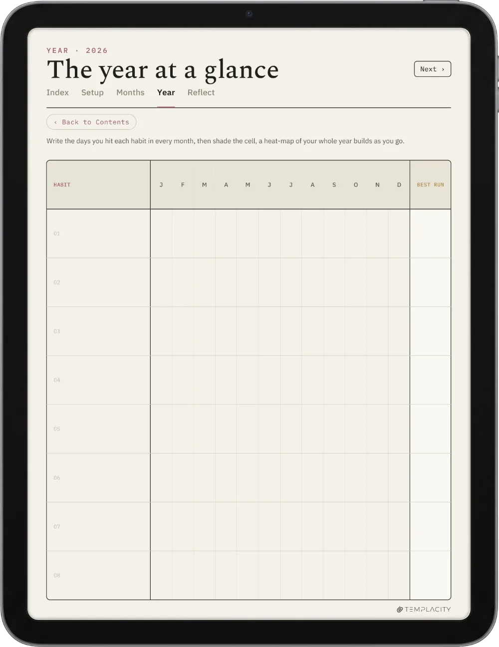 The Planner · Habit Tracker iPad page 3