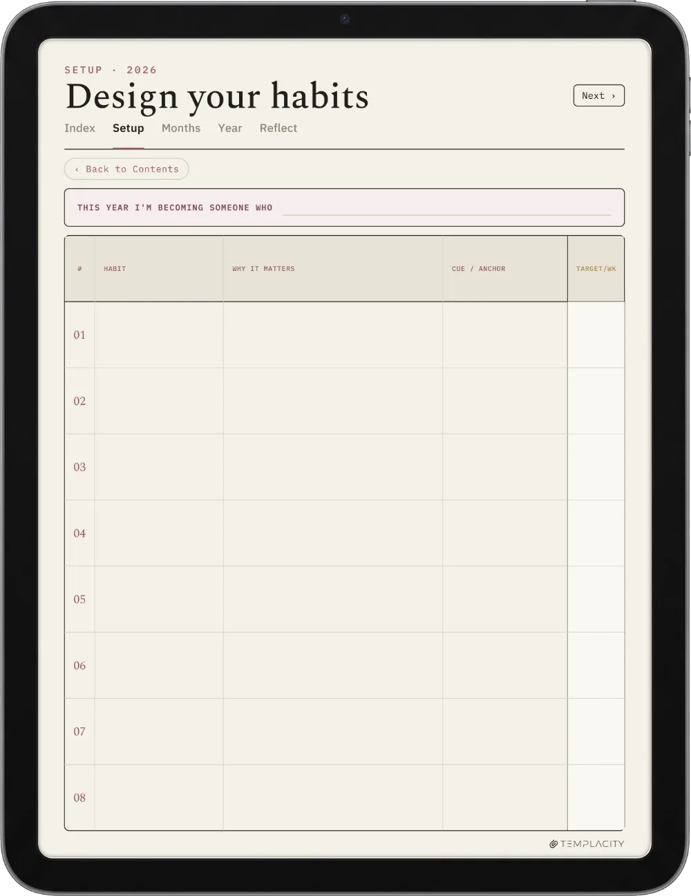 The Planner · Habit Tracker iPad page 4