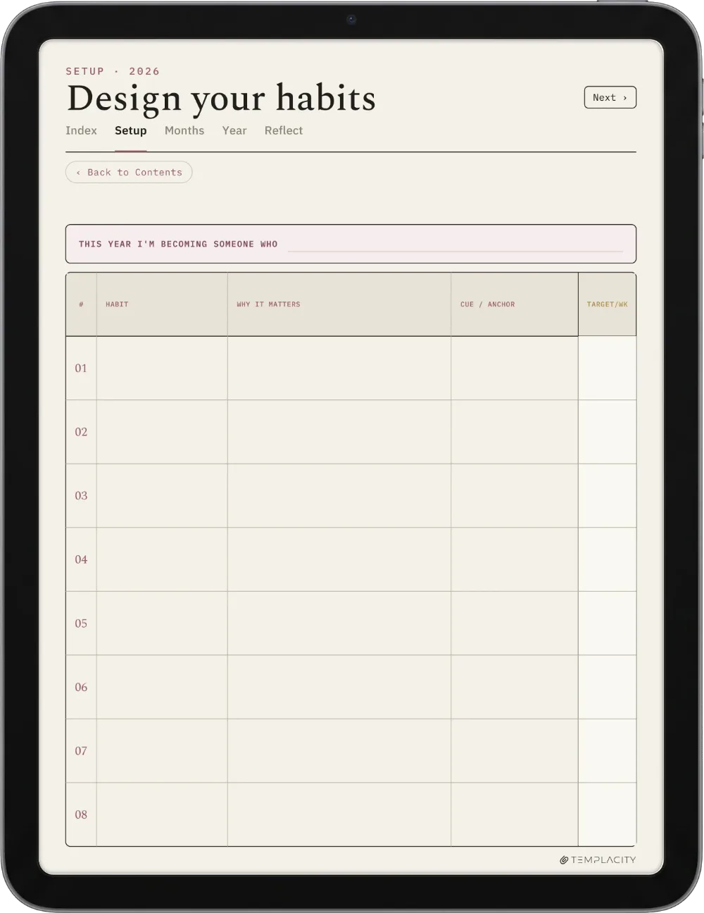The Planner · Habit Tracker iPad page 4