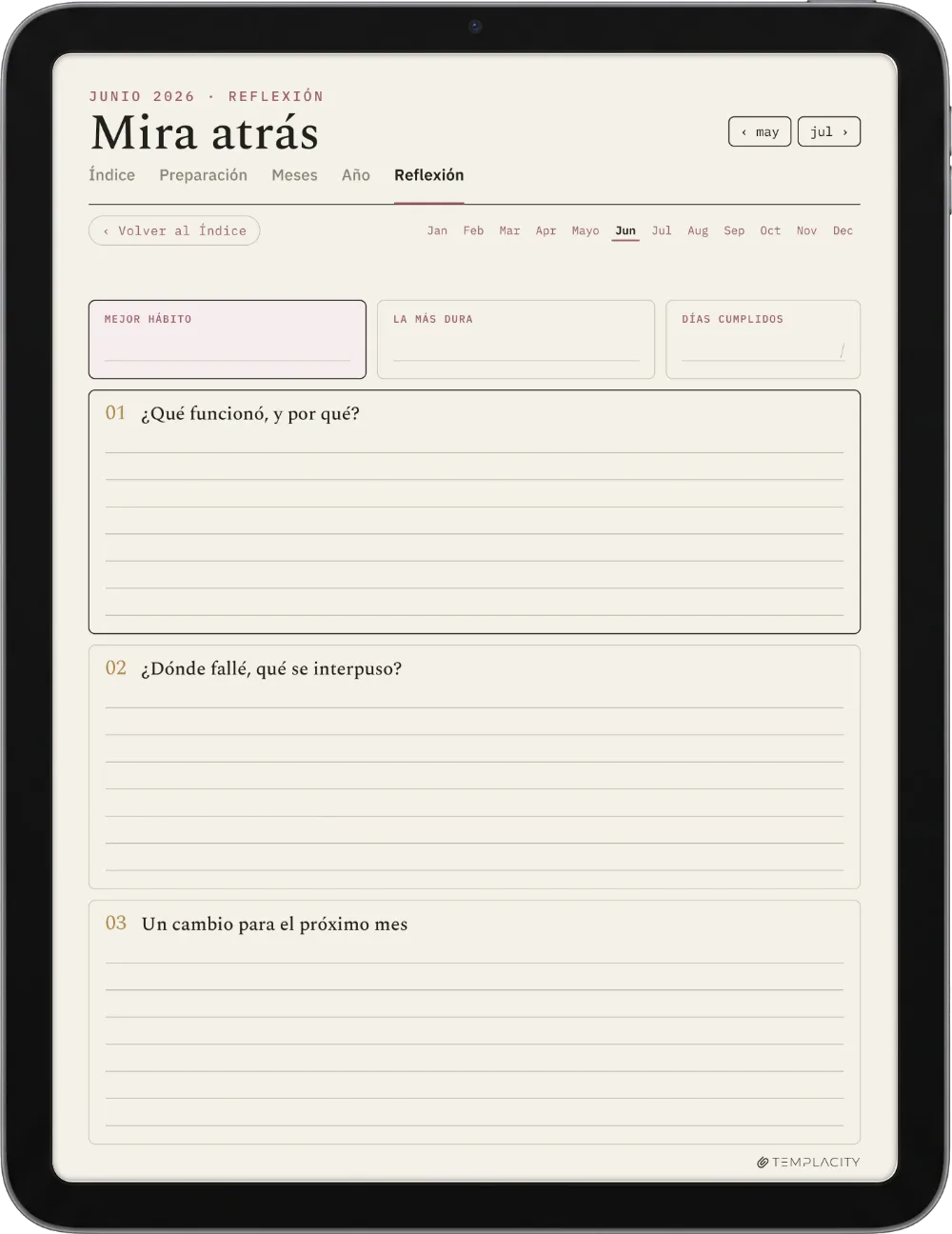 The Planner · Seguimiento de hábitos iPad página 5