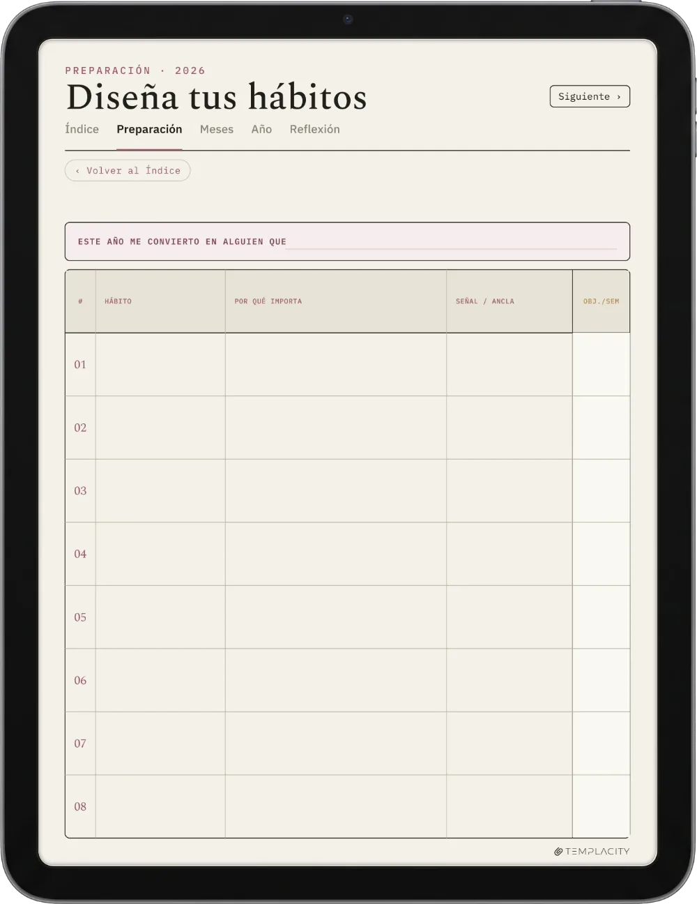 The Planner · Seguimiento de hábitos iPad página 4