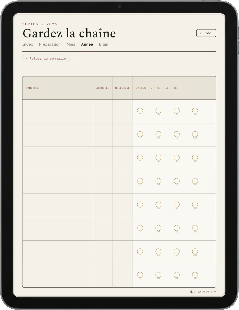 The Planner · Habit Tracker iPad page 2
