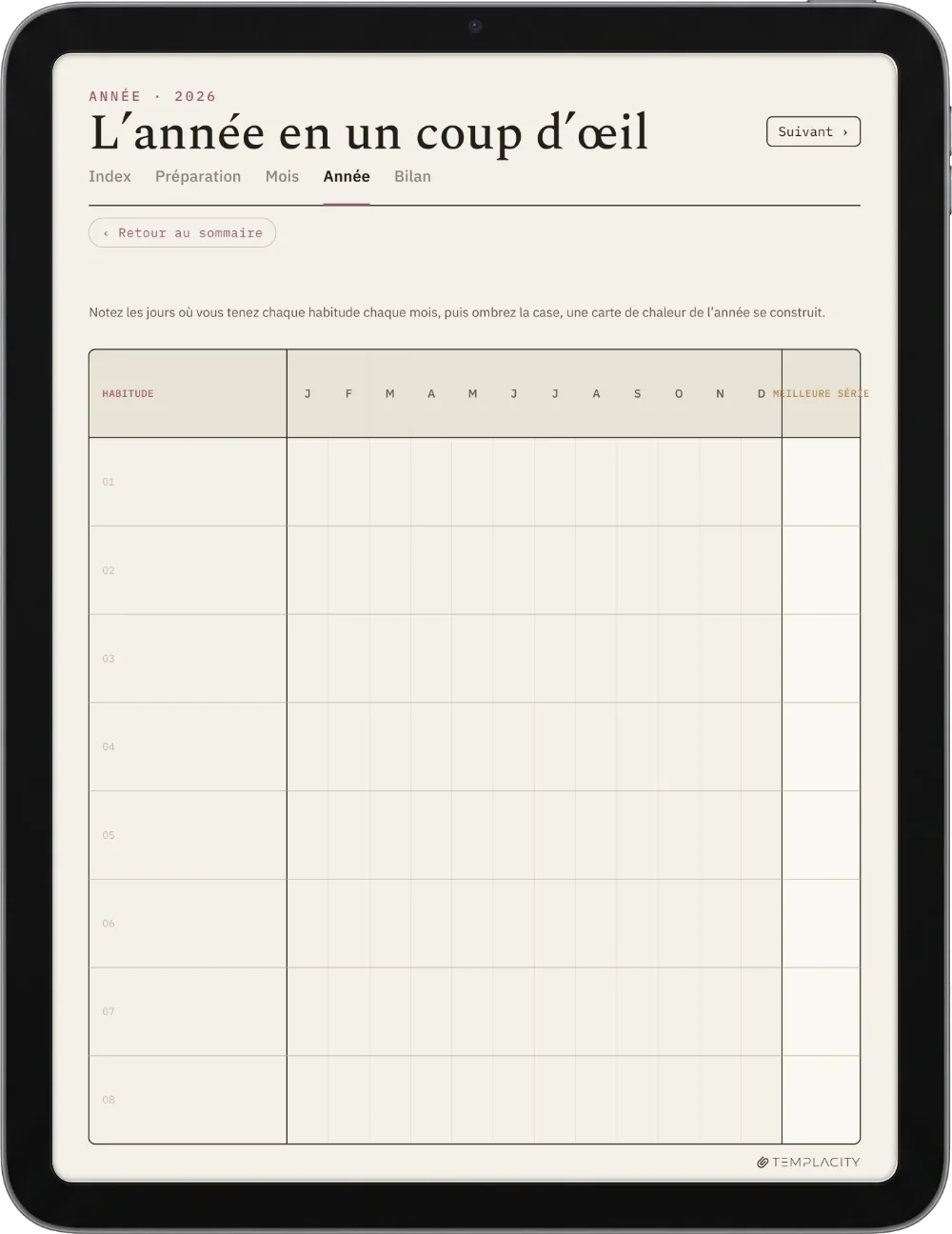 The Planner · Habit Tracker iPad page 3