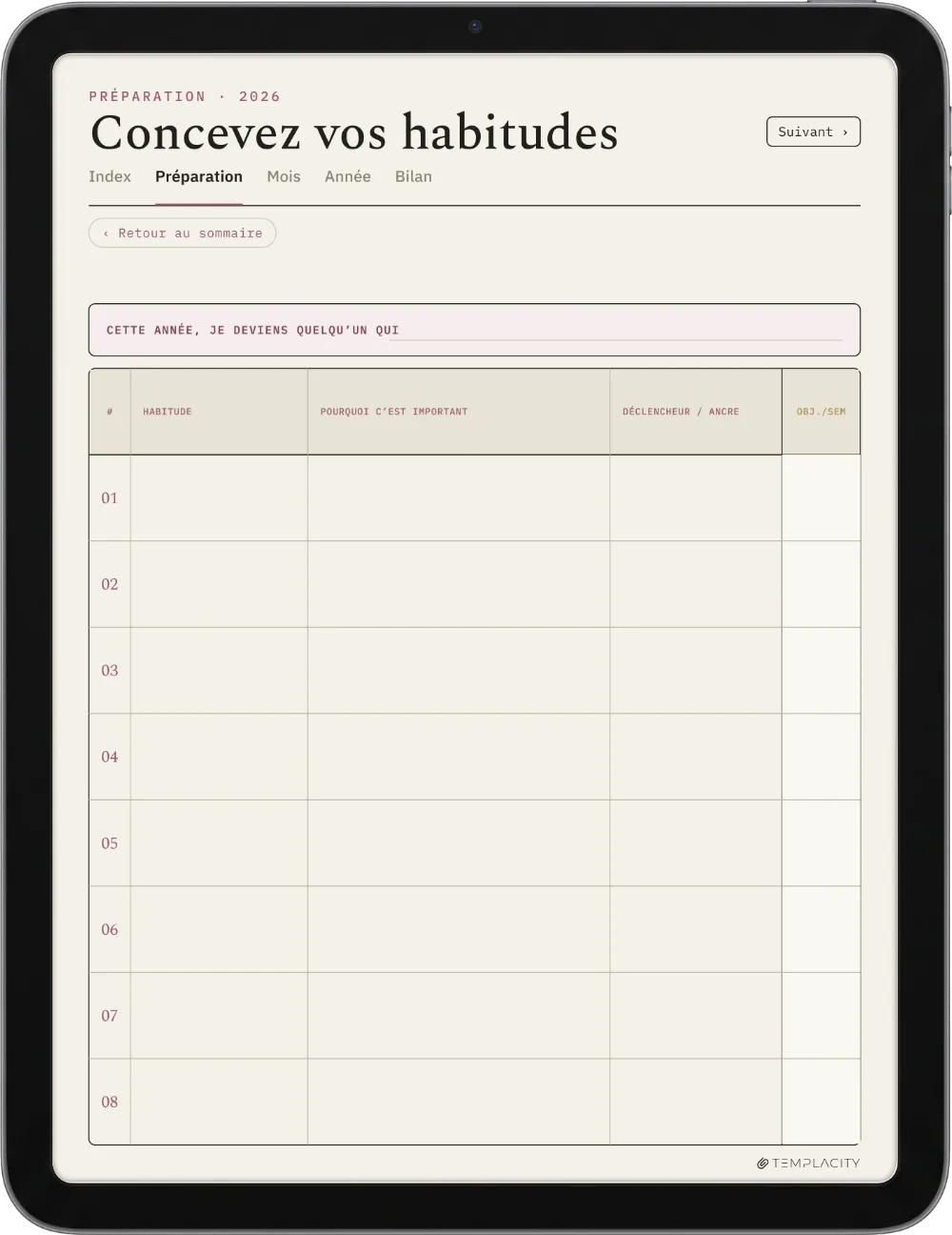 The Planner · Habit Tracker iPad page 4