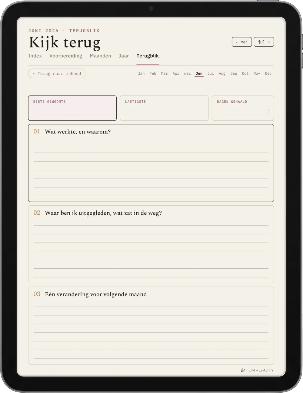 The Planner · Habit Tracker iPad pagina 5