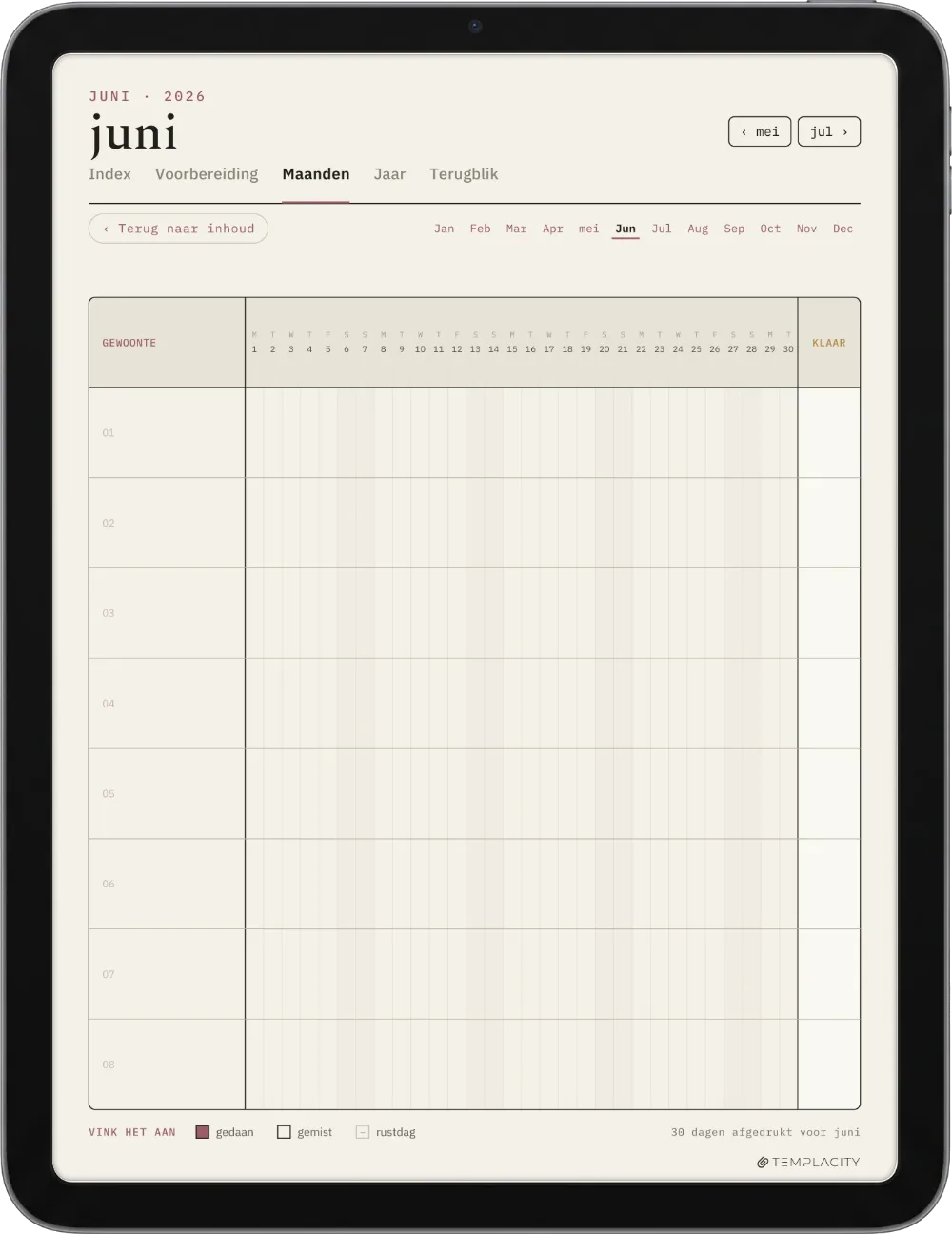 The Planner De maand