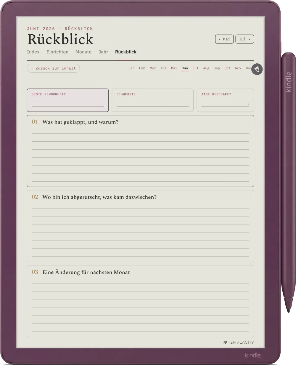 The Planner · Habit Tracker Kindle Scribe Colorsoft Seite 5