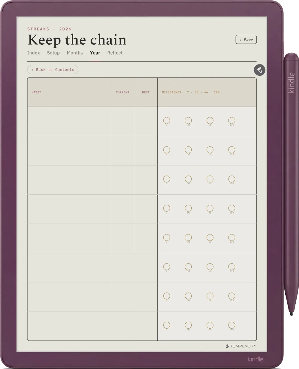 The Planner · Habit Tracker Kindle Scribe Colorsoft page 2