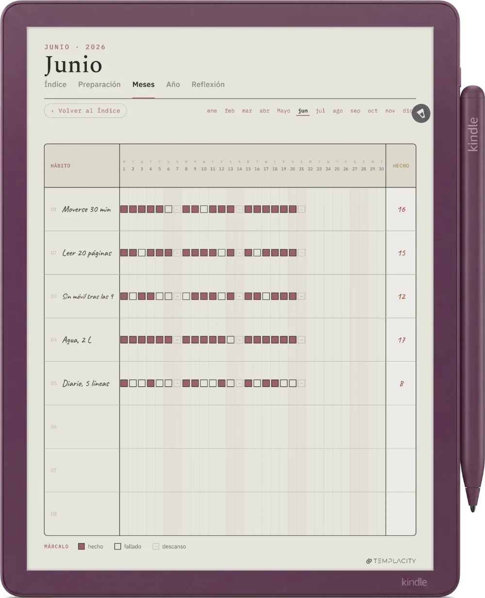 The Planner en el Kindle Scribe Colorsoft