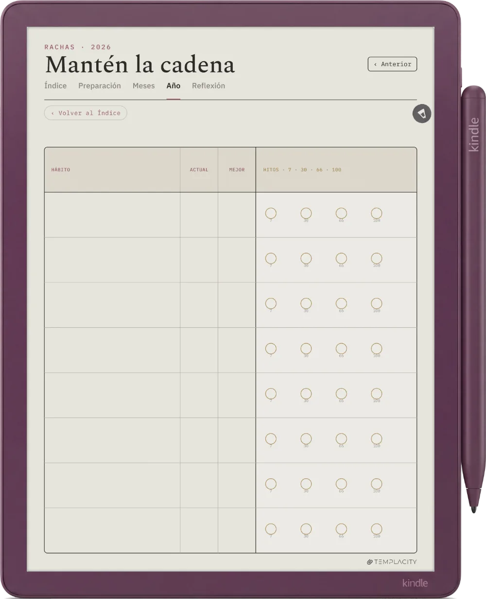 The Planner · Seguimiento de hábitos Kindle Scribe Colorsoft página 2